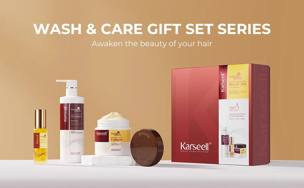 Karseell Collagen Hair Mask+Hair Shampoo+Argan Oil Set