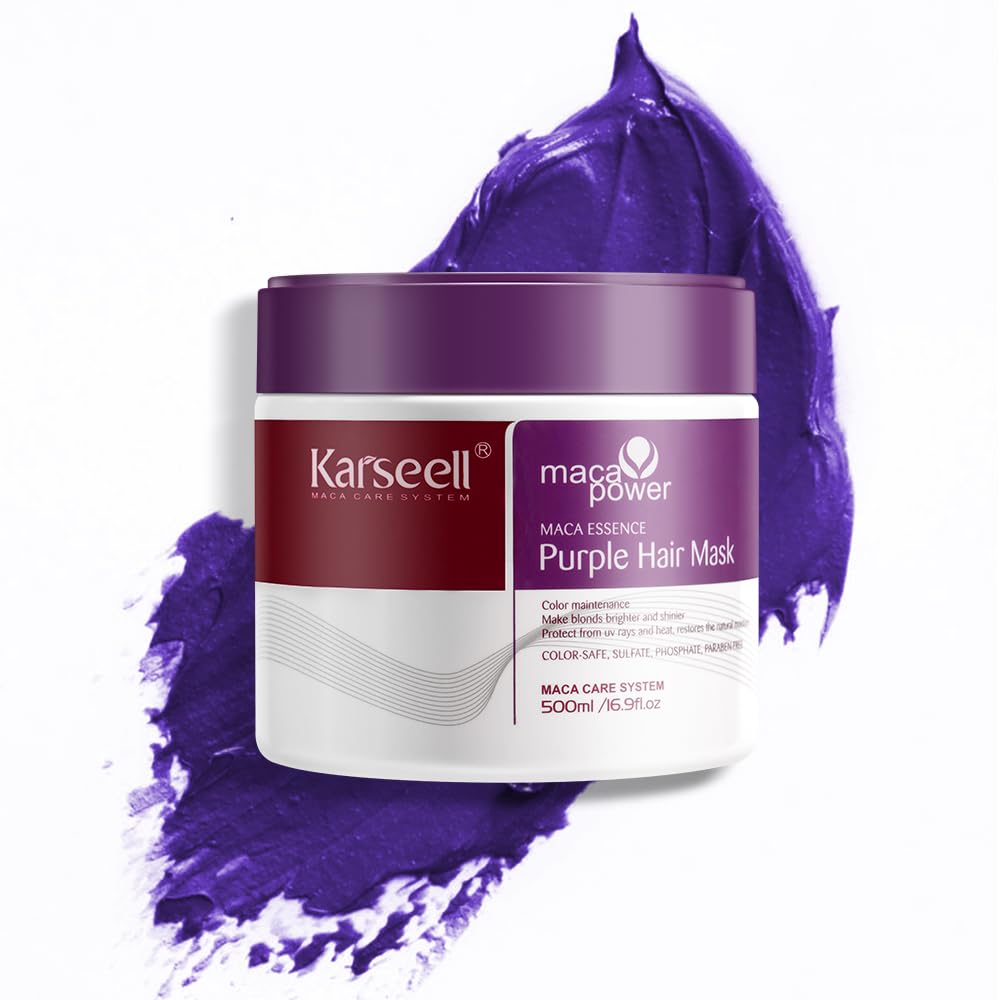 Karseell maca power Purple Hair Mask Professional Neutralizes Brass  Yellow Tones For B 4