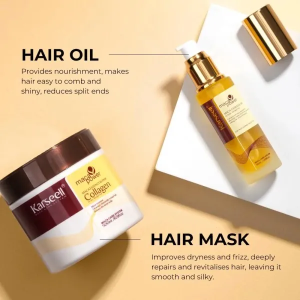 karseell collagen hair mask+hair oil set 9 karseell official storeProfessional hair care products karseell collagen hair mask+hair oil set