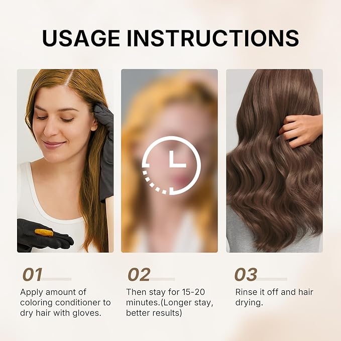 Karseell Hair Color Depositing Mask 7 karseell official storeProfessional hair care products Karseell Hair Color Depositing Mask Brown Conditioner for Colored and Bleached Hair