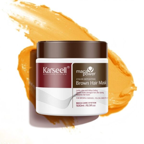 Karseell Color Depositing Brown Hair Mask   Brown hair color depositing treatment product shot