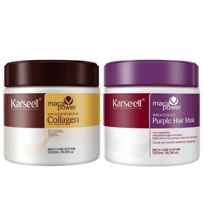 Karseell 2 Pack Hair Mask 2 karseell official storeProfessional hair care products Karseell collagen Hair Mask and purple hair mask