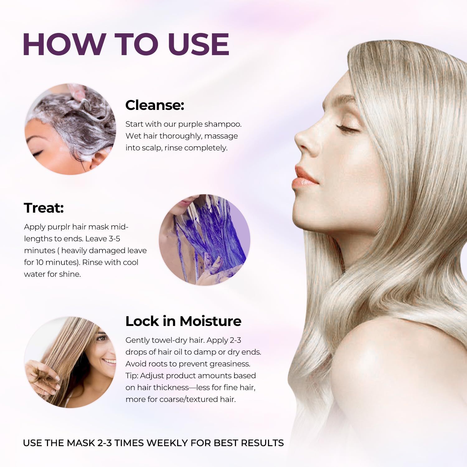 Karseell Purple Hair Mask with Argan Oil for Blonde Silver Gray Hair 11 karseell official storeProfessional hair care products karseell purple