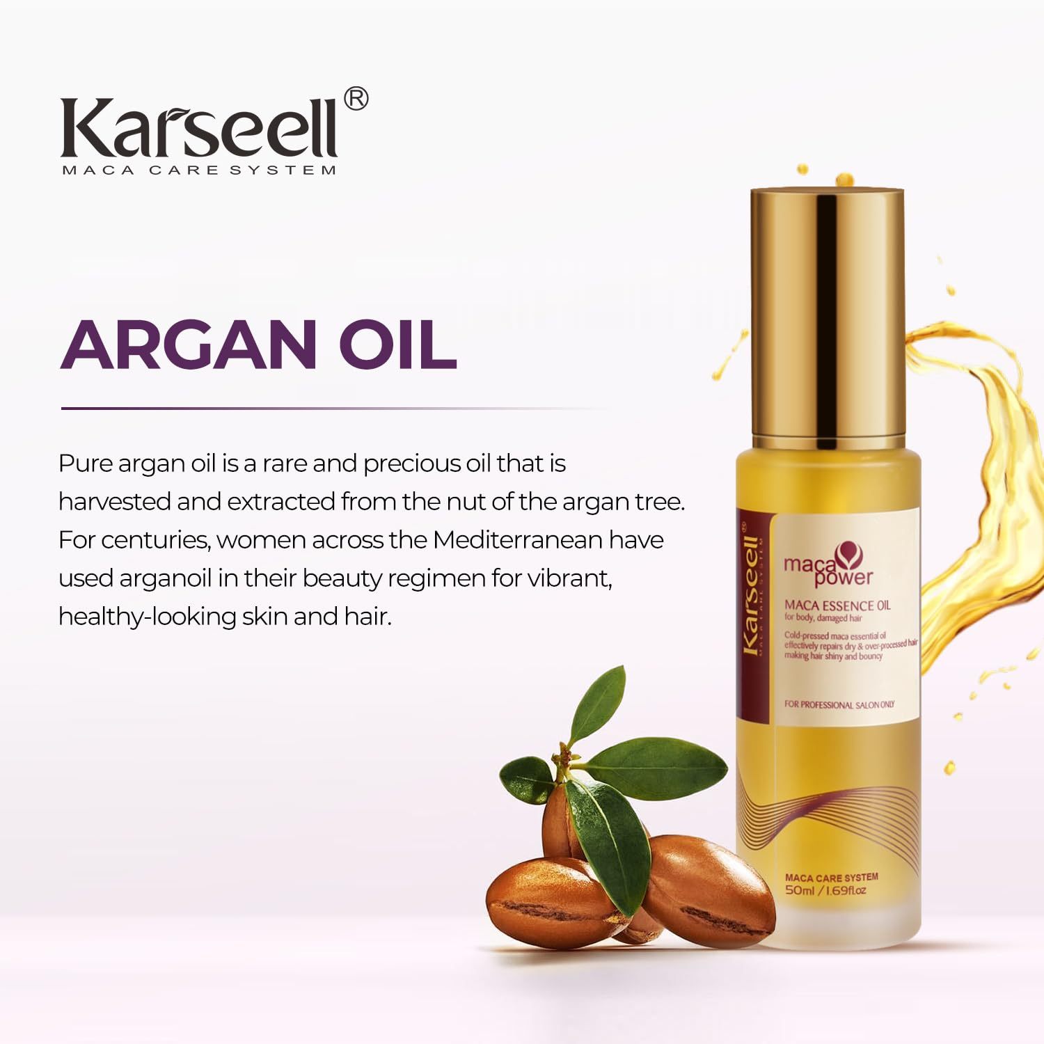 Karseell Purple Hair Mask with Argan Oil for Blonde Silver Gray Hair 12 karseell official storeProfessional hair care products karseell hair oil